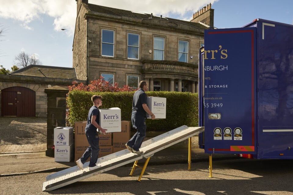 Removals Edinburgh areas - Kerr's van ready for local and nationwide service