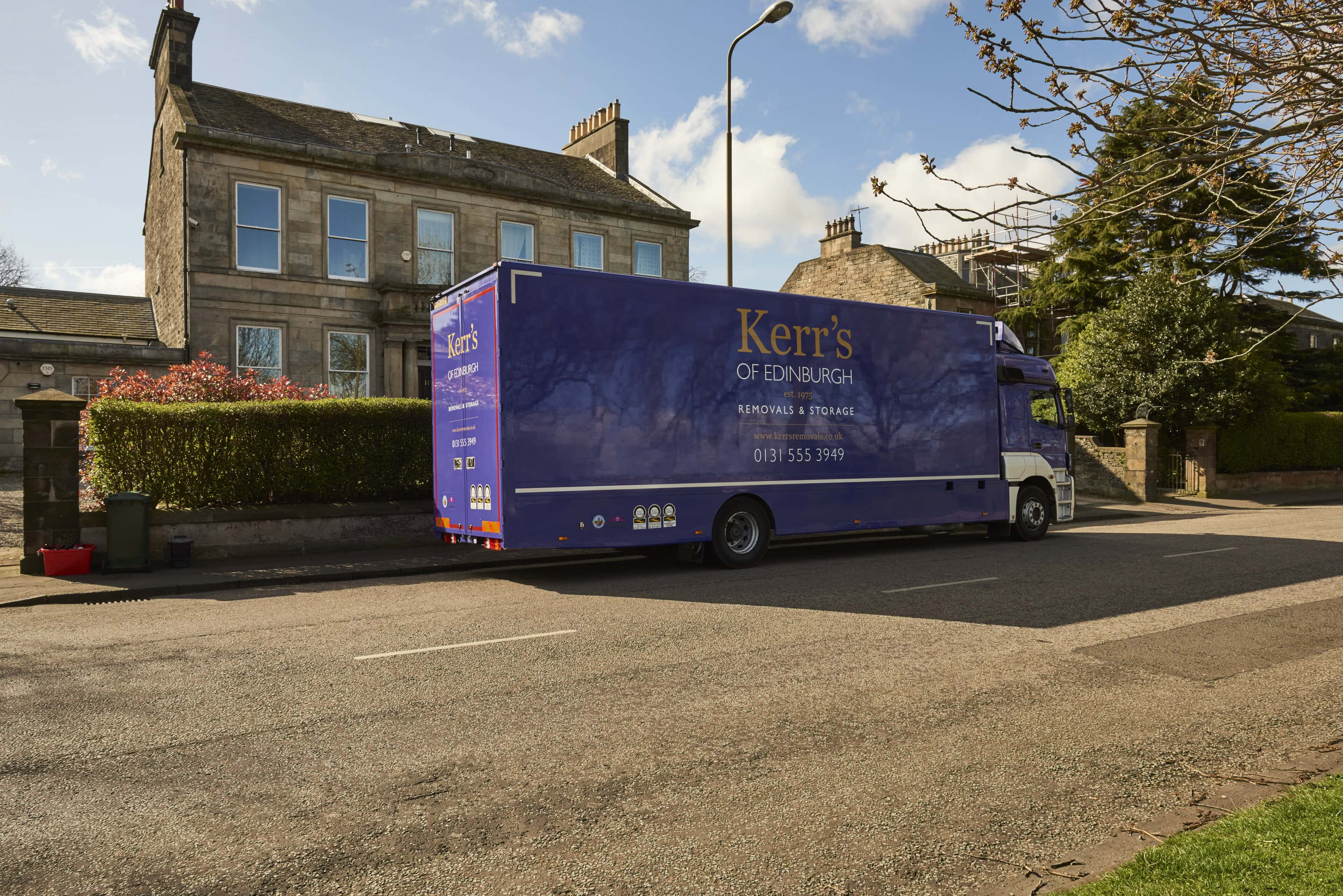 Kerr's fleet vehicle providing removals services in Edinburgh