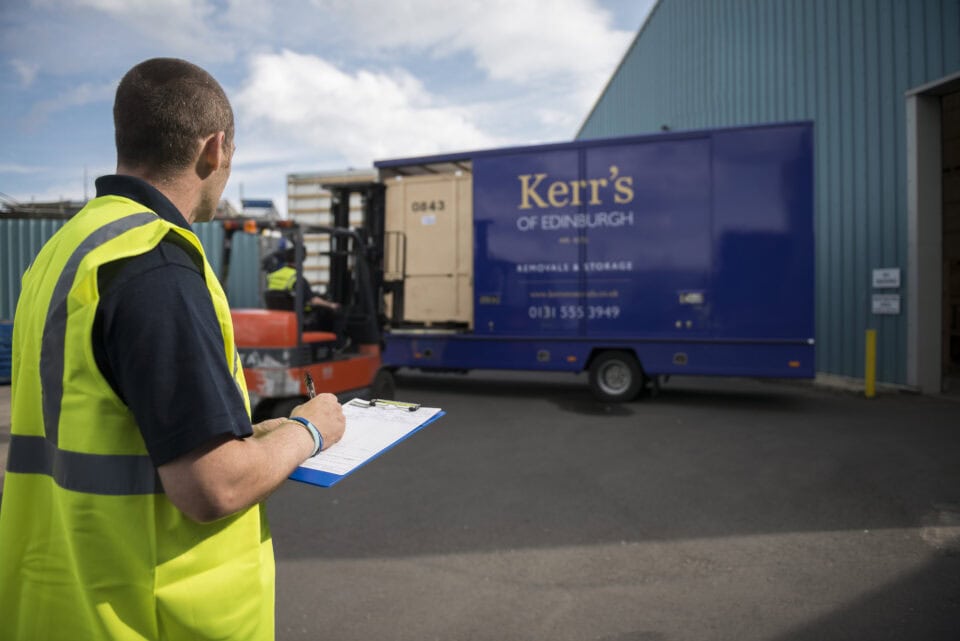 Professional removal vehicle ready for house removals in Edinburgh