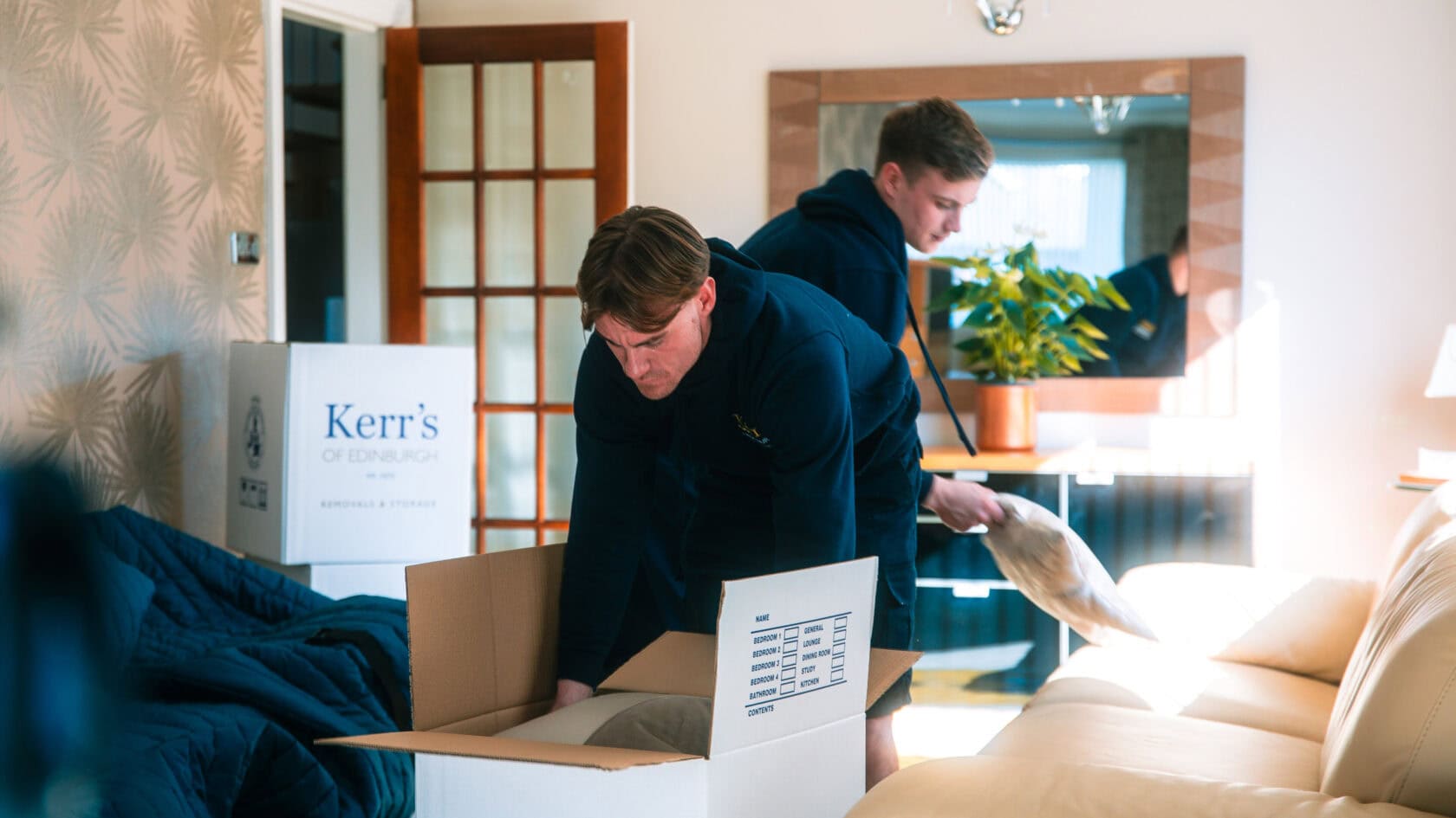 Kerr's removal team office services in Edinburgh