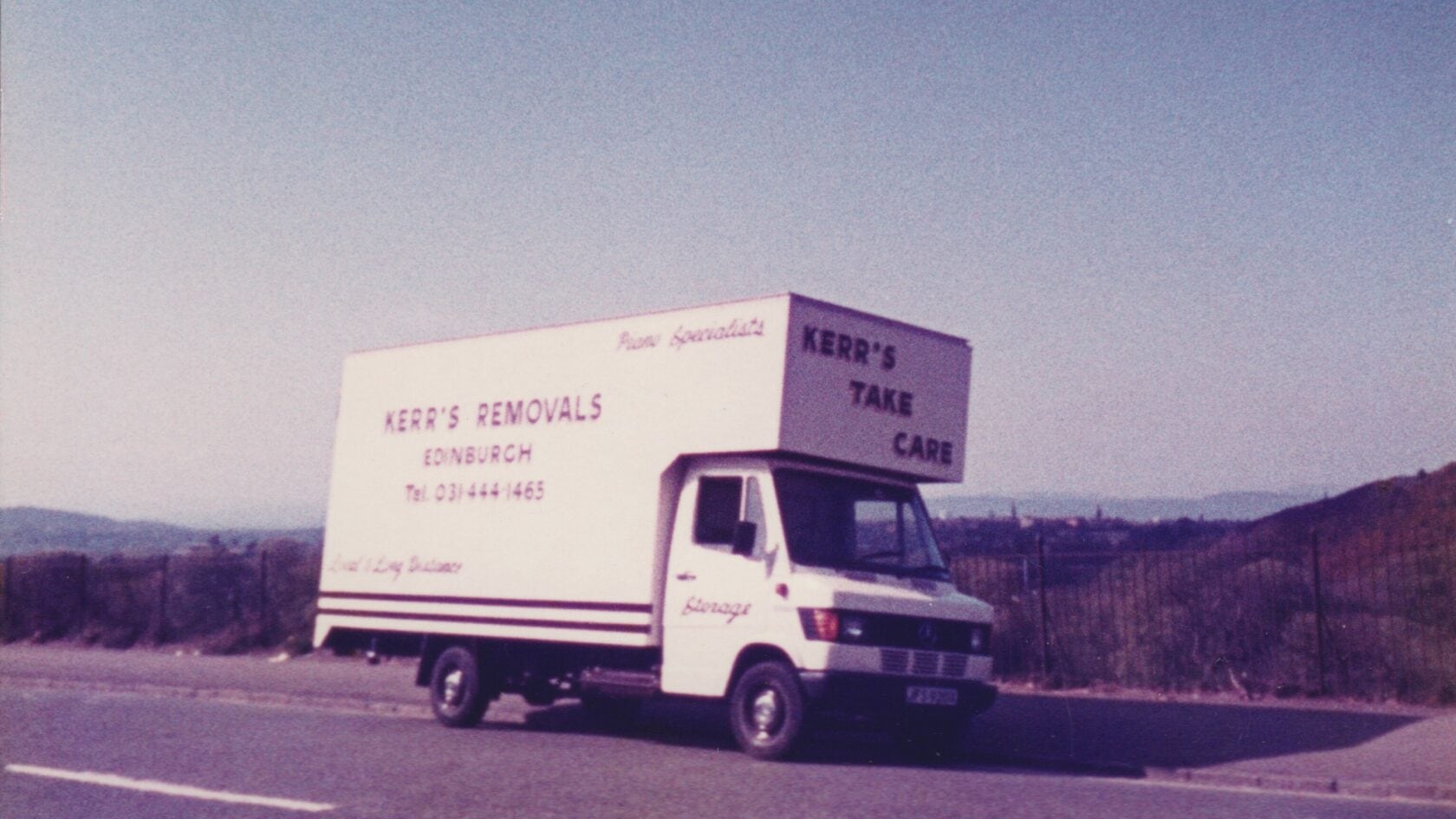 Kerr's fleet vehicle providing removals services in Edinburgh