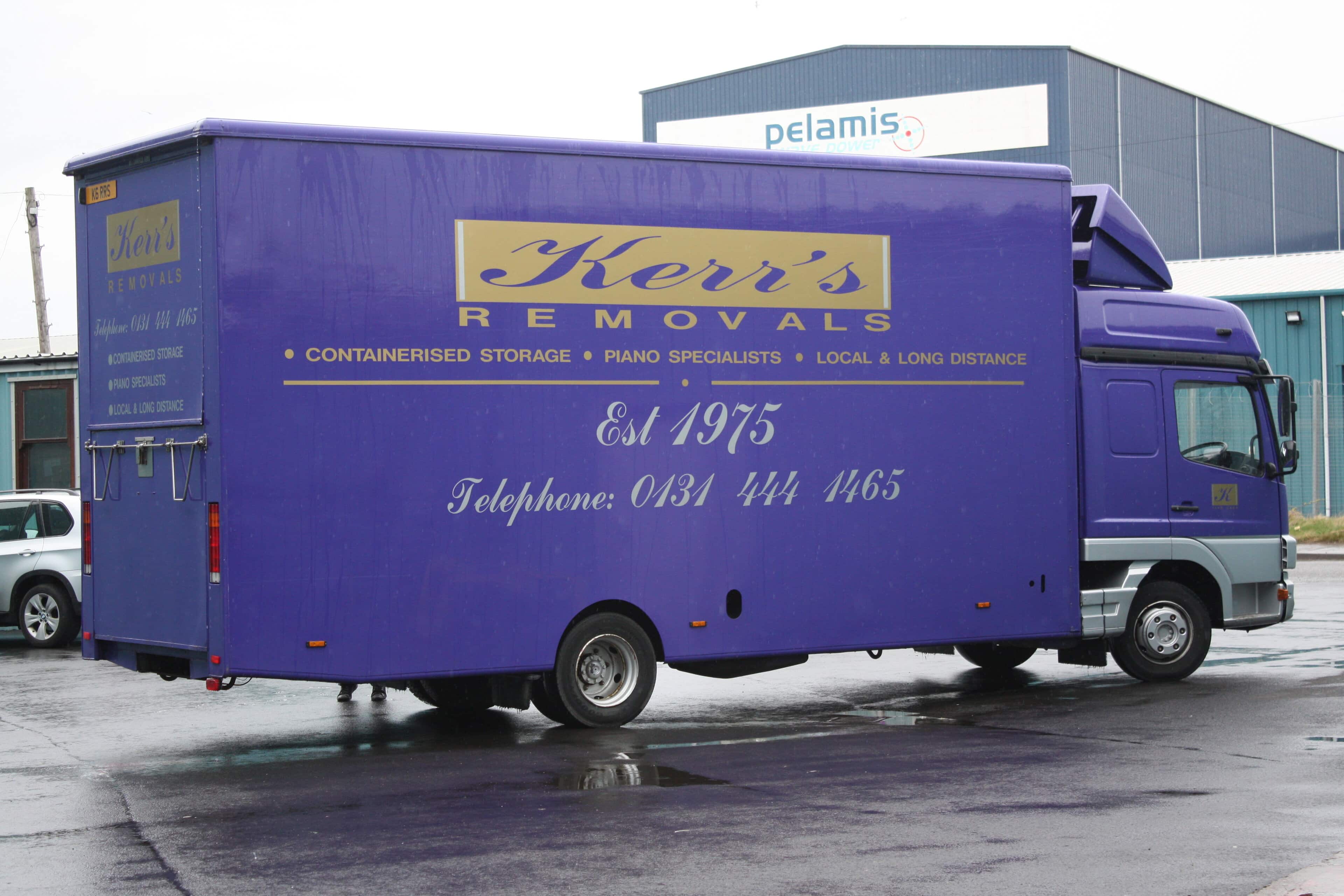 Professional removal vehicle ready for house removals in Edinburgh