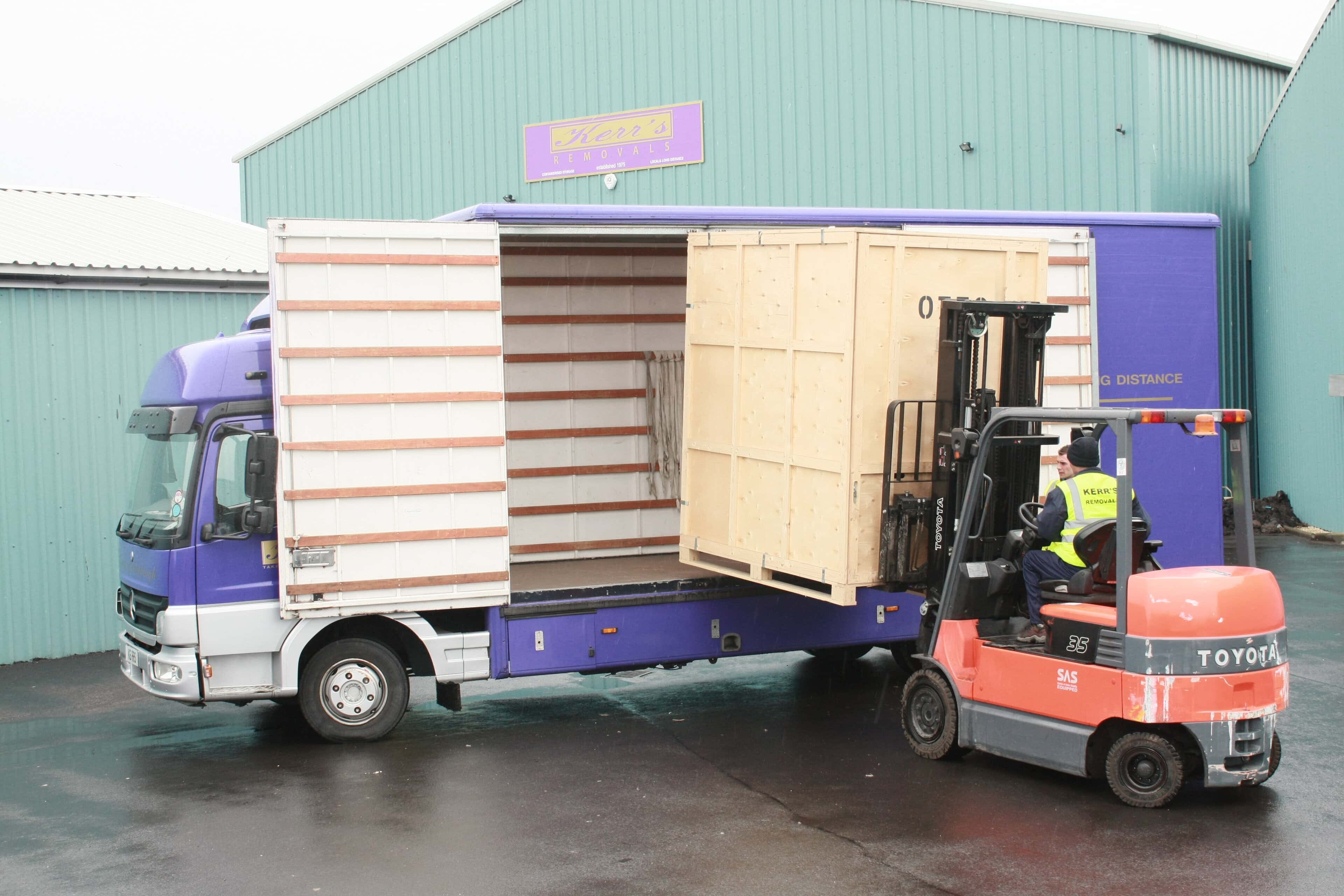 Kerr's fleet vehicle providing removals services in Edinburgh